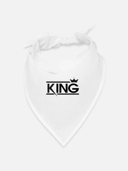 König - Bandana Dreieckstuch - Weiß