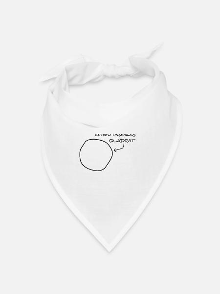 Extrem ungenaues Quadrat - Bandana Dreieckstuch - Weiß