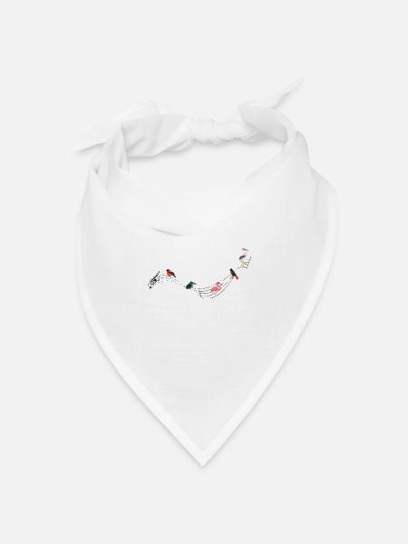 Der Klang der Stille - Bandana Dreieckstuch - Weiß