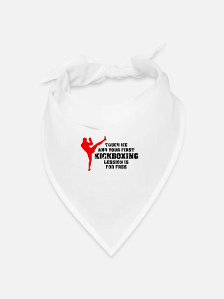 kickboxing kickboxer - Bandana Dreieckstuch - Weiß