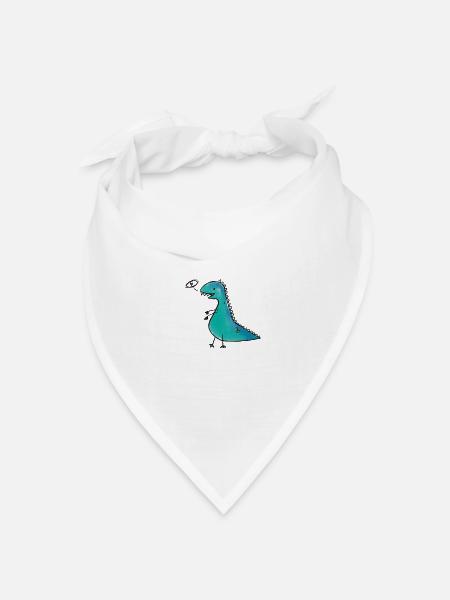 T-Rex - Bandana Dreieckstuch - Weiß