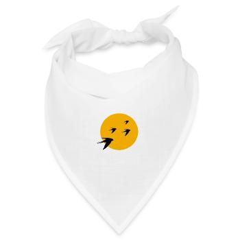 Vögel Vogel Sonne - Bandana Dreieckstuch - Weiß - Vorne