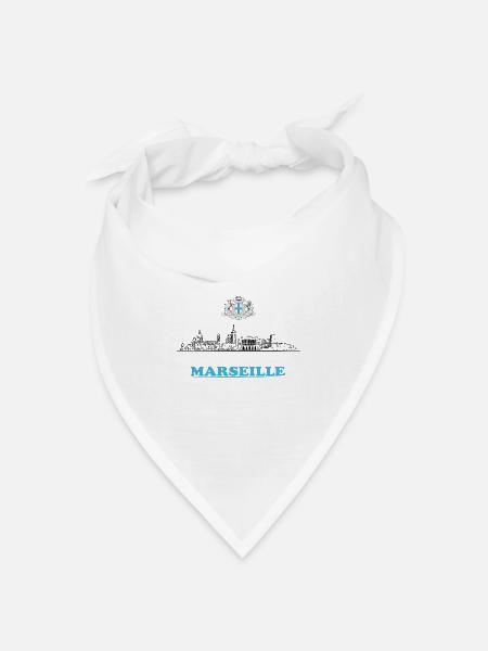 T.Shirt Marseille - Bandana Dreieckstuch - Weiß