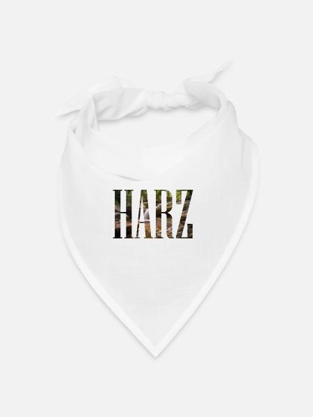 Harz, Harzgebirge, Mittelgebirge, Deutschland - Bandana Dreieckstuch - Weiß