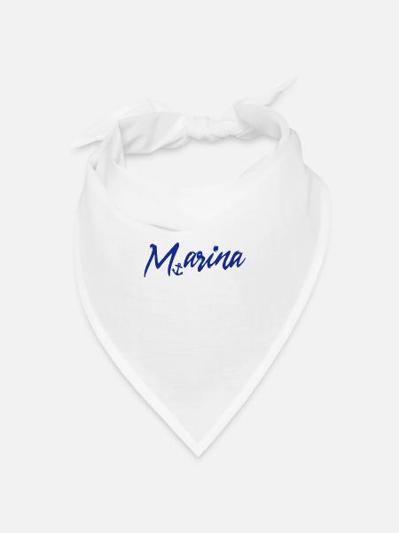 Marina, maritim, Kreuzfahrt - Bandana Dreieckstuch - Weiß
