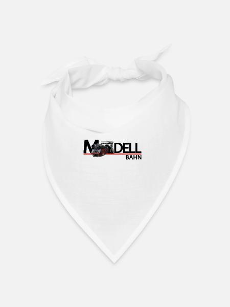 Modellbahn - Bandana Dreieckstuch - Weiß