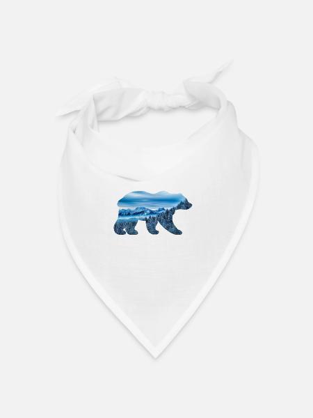 Saisonale Tiere - Winter Edition - Bandana Dreieckstuch - Weiß