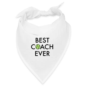Best Coach ever - Bandana Dreieckstuch - Weiß - Vorne