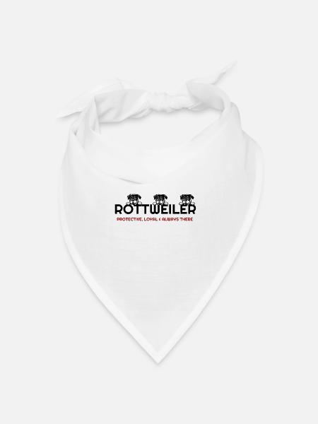 Ich liebe meinen Rottweiler, Rottweiler, Rottweiler Hund, - Bandana Dreieckstuch - Weiß