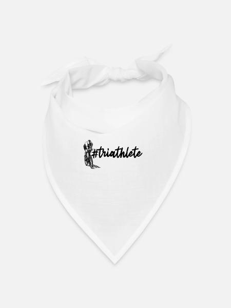 #triathlete - Bandana Dreieckstuch - Weiß