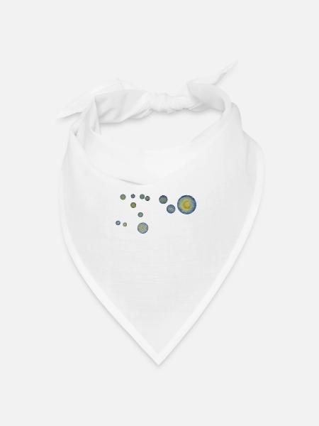 Van Gogh Sternennacht | Starry Night | Mond Sterne - Bandana Dreieckstuch - Weiß