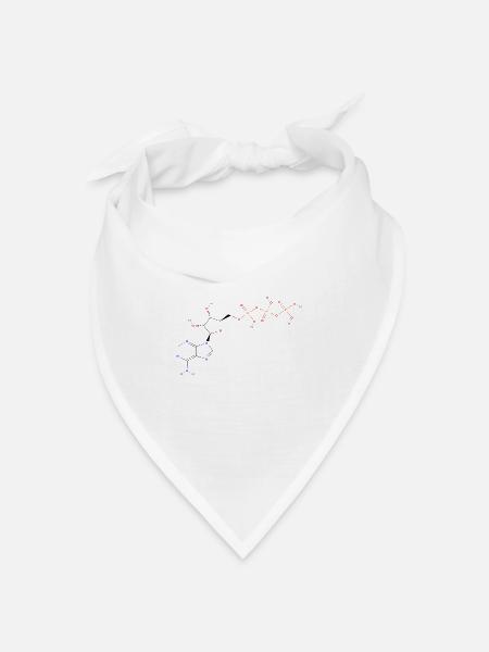 Adenosintriphosphat Molekül - Farbige Struktur - Bandana Dreieckstuch - Weiß