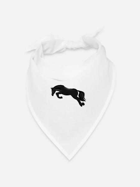 Springpferd - Bandana Dreieckstuch - Weiß