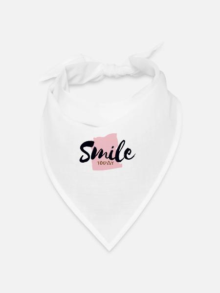 smile today - Bandana Dreieckstuch - Weiß