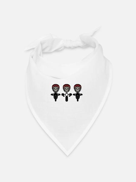 Motorrad, Motorradfahrer, Motorrad-t-Shirt - Bandana Dreieckstuch - Weiß