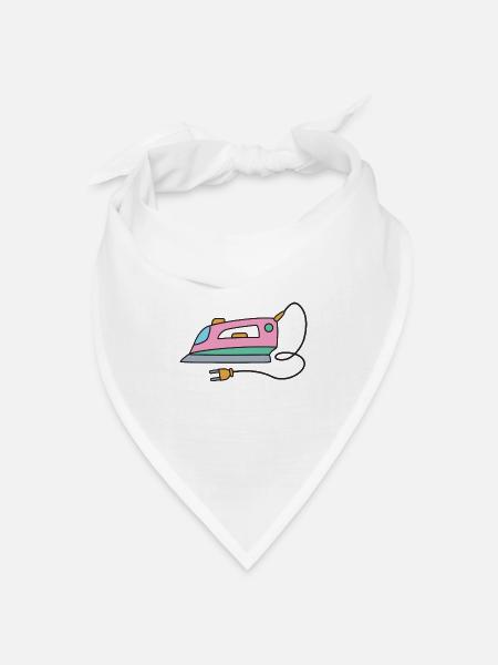 Bügeleisen - Bandana Dreieckstuch - Weiß