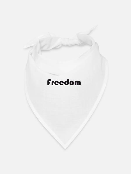 Freedom - Bandana Dreieckstuch - Weiß