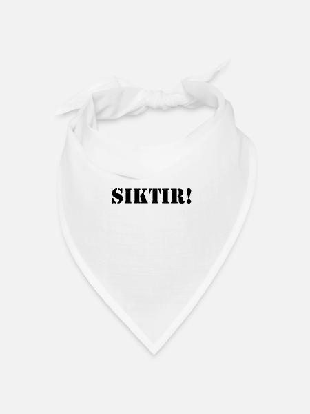 Türkisch Spruch türkische Sprache - Bandana Dreieckstuch - Weiß
