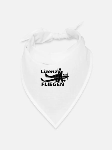 lizenz motorflug - Bandana Dreieckstuch - Weiß