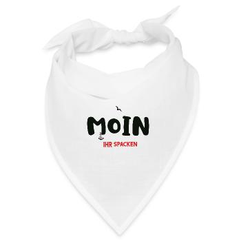 Moin Ihr Spacken - Bandana Dreieckstuch - Weiß - Vorne