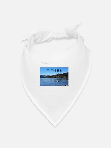 Titisee im Schwarzwald - Bandana Dreieckstuch - Weiß