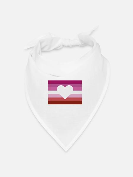 LGBTQ+ Lesbian - Bandana Dreieckstuch - Weiß