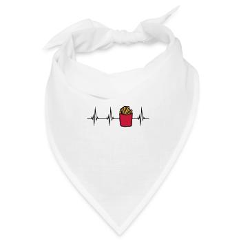 Puls Pommes Frites - Bandana Dreieckstuch - Weiß - Vorne