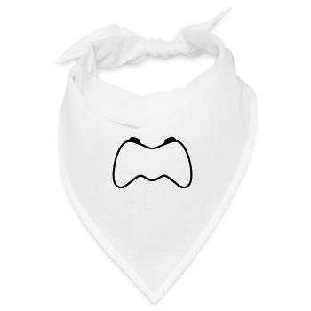 Gamer Zocker Controller Gaming - Bandana Dreieckstuch - Weiß - Vorne