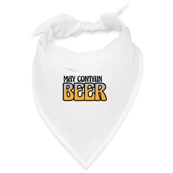 Logo May Contain Beer - Bandana Dreieckstuch - Weiß - Vorne