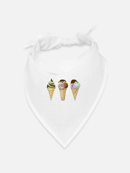 Eis - Bandana Dreieckstuch - Weiß