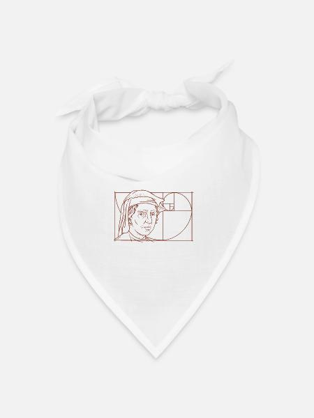 Leonardo Fibonacci Mathematiker Mathe Reihe Folge - Bandana Dreieckstuch - Weiß
