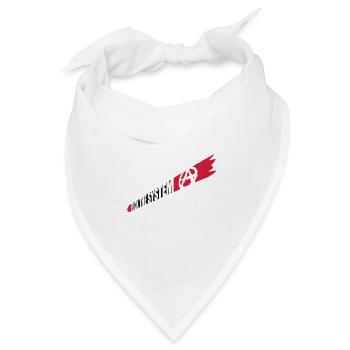 Anarchie Fuck the system - Bandana Dreieckstuch - Weiß - Vorne