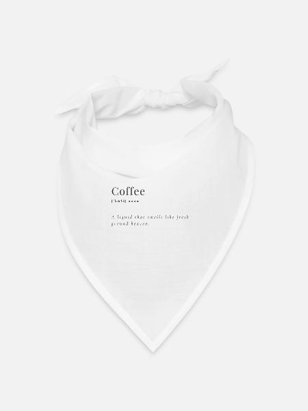 Coffee - Bandana Dreieckstuch - Weiß