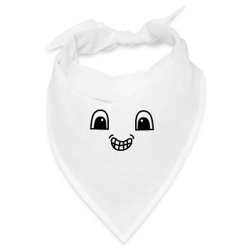 Cute face showing teeth - Bandana Dreieckstuch - Weiß - Vorne