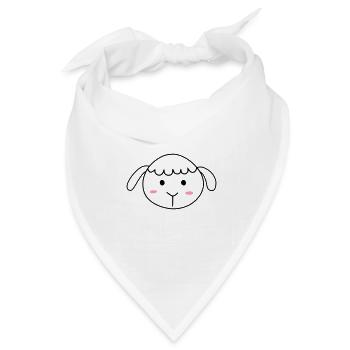 Cute sheep - Bandana Dreieckstuch - Weiß - Vorne