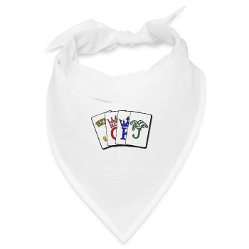 Set of Cards / Kartenblatt - Bandana Dreieckstuch - Weiß - Vorne