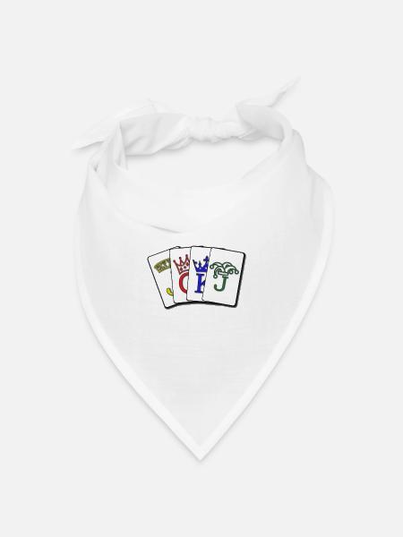 Set of Cards / Kartenblatt - Bandana Dreieckstuch - Weiß