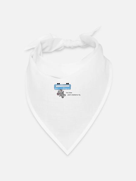 The place where elephants fly - Bandana Dreieckstuch - Weiß