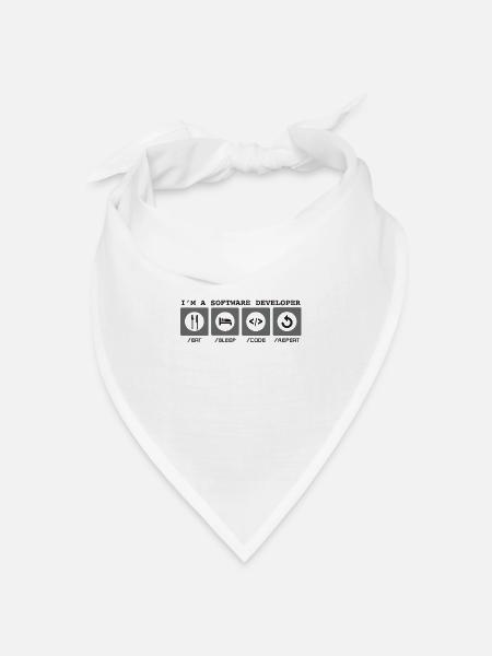 I'm a Software Developer - Softwareentwicklerin - Bandana Dreieckstuch - Weiß