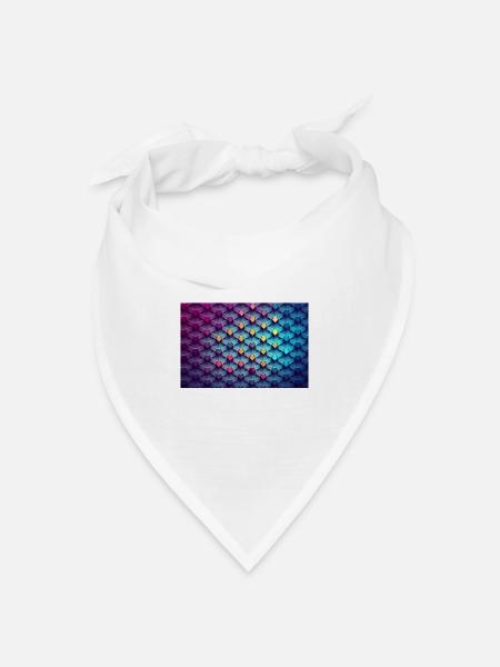 Abstraktes Pattern - Bandana Dreieckstuch - Weiß