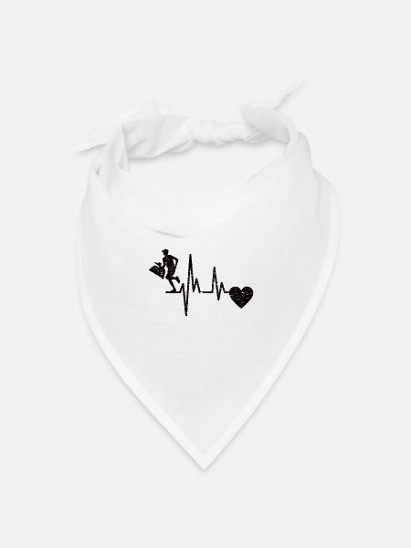 Plogging Geschenk Jogging Müll sammeln Ploggen - Bandana Dreieckstuch - Weiß
