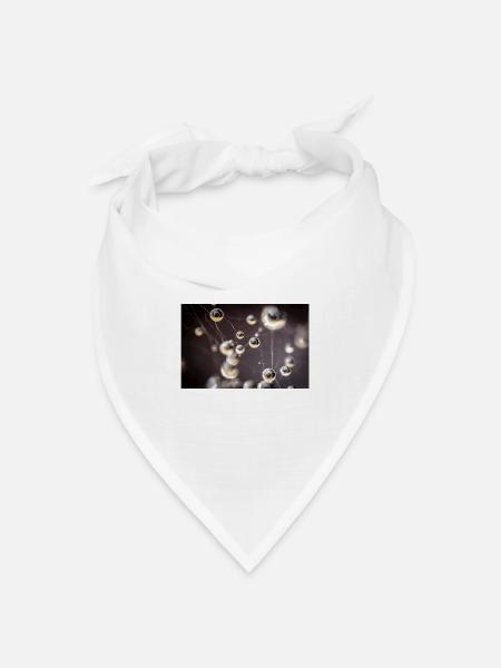 Tröpfchen - Bandana Dreieckstuch - Weiß