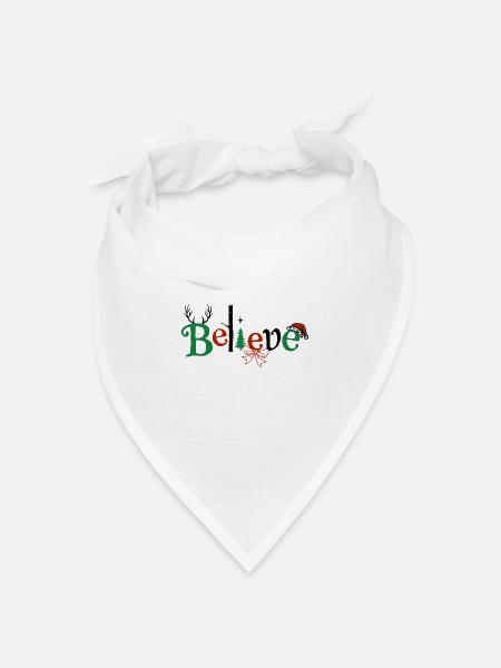 Believe - Bandana Dreieckstuch - Weiß