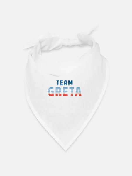 Team Greta | Warming Stripes - Bandana Dreieckstuch - Weiß