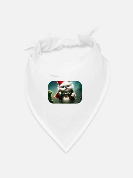 Christmas Gnome - Bandana Dreieckstuch - Weiß