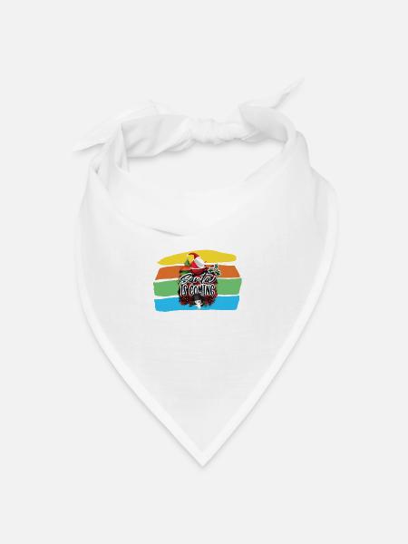 Santa IS Coming - Bandana Dreieckstuch - Weiß