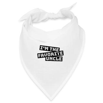 im the favorite uncle - Bandana Dreieckstuch - Weiß - Vorne