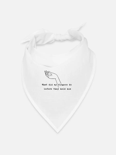 Sylvia Plath - Finger - Bandana Dreieckstuch - Weiß