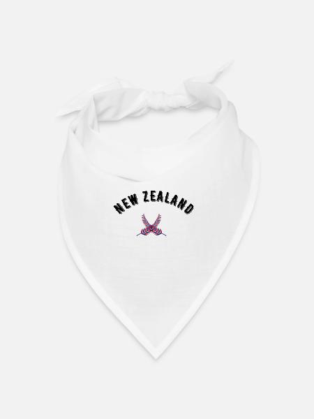 Neuseeland - Bandana Dreieckstuch - Weiß
