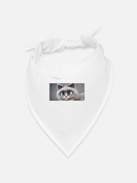 My sweet Cat - Bandana Dreieckstuch - Weiß